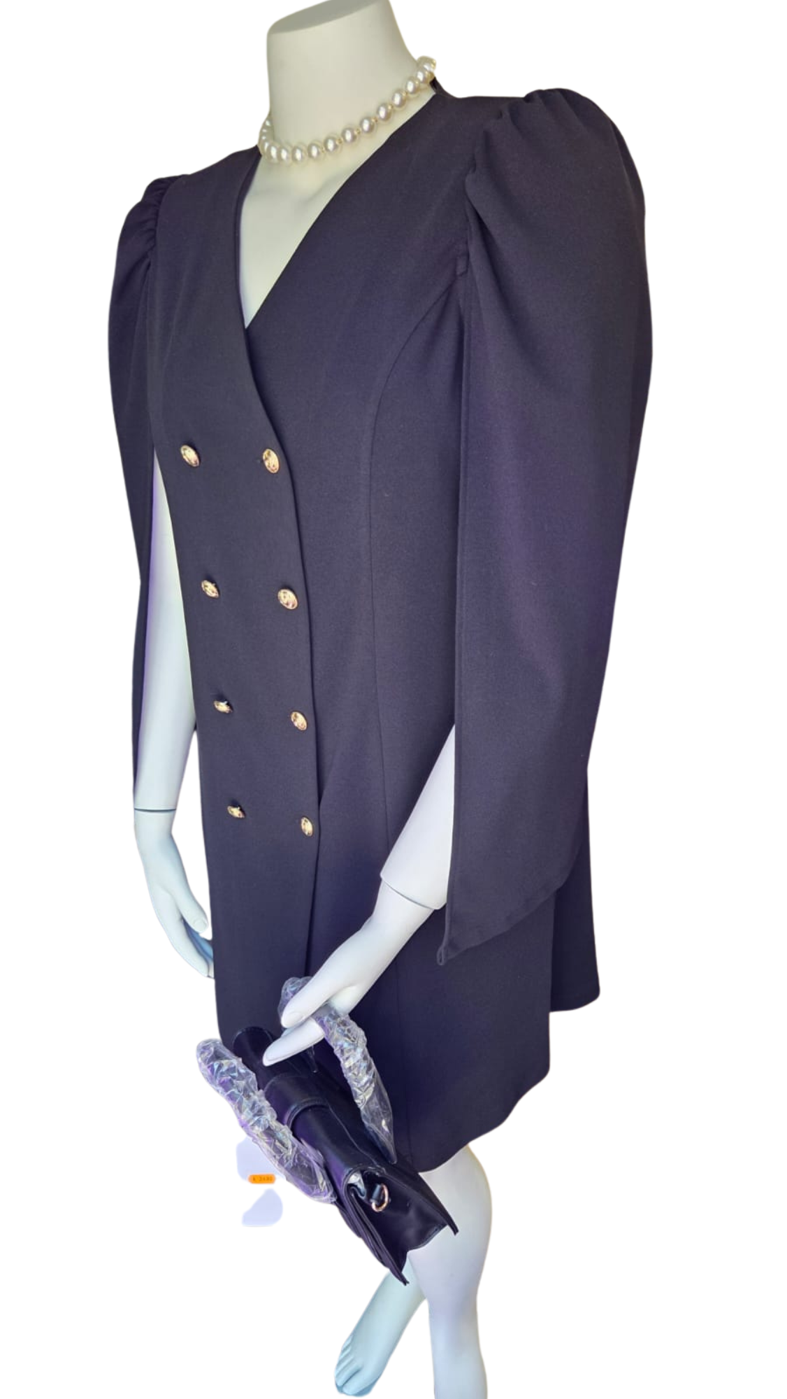 Blazer Doppiopetto Blu Notte con Bottoni Dorati